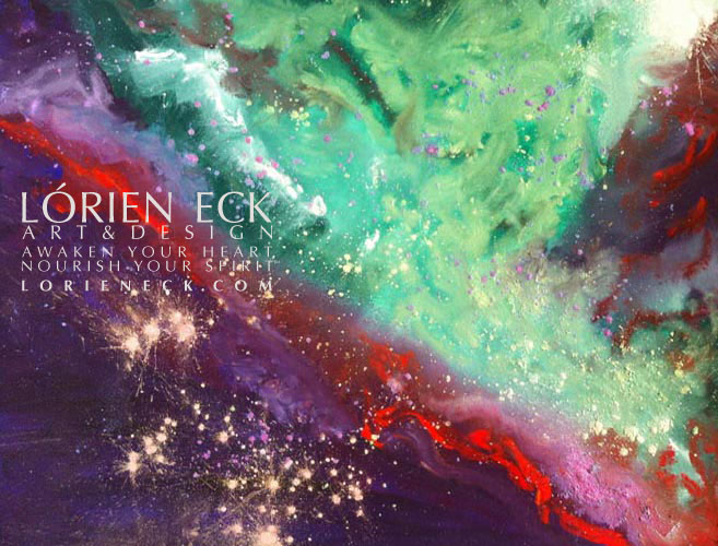 Orion Nebula II mixed media painting